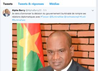 Burkina Faso : le gouvernement rompt ses relations diplomatiques avec Taïwan