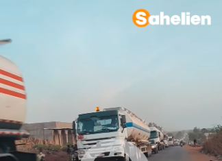 En images : l’arrivée à Bamako de plusieurs centaines de camions citernes, le 22 avril 2026